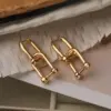 Wholesale 1 Pair Simple Style Streetwear Geometric Plating Copper 18k Gold Plated Drop Earrings