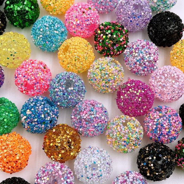oly-a0bbd5ec9c34371b1ad11af7d0a232a3 Wholesale Acrylic iridescent sequined through-hole beads