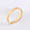 Wholesale PVD Coated Real Gold Plated 18K Gold Sun Solid Color Stainless Steel Simple Style Waterproof Non Tarnish Rings