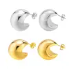 Wholesale 1 Pair Simple Style Solid Color Plating Stainless Steel 18k Gold Plated Ear Studs