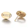 Wholesale PVD Coated Real Gold Plated Letter Skates Ball Stainless Steel Simple Style Waterproof Non Tarnish Ear Studs