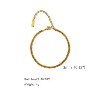 Zhslg20 (Double Grinding Six Bracelet) / 18K Vacuum Vapor Plating