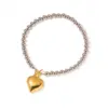 Wholesale PVD Coated Real Gold Plated Heart Shape Stainless Steel IG Style Exaggerated Waterproof Non Tarnish 304 Stainless Steel Necklace
