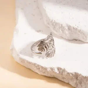 Willow Leaf Steel Simple Bracelet Ring