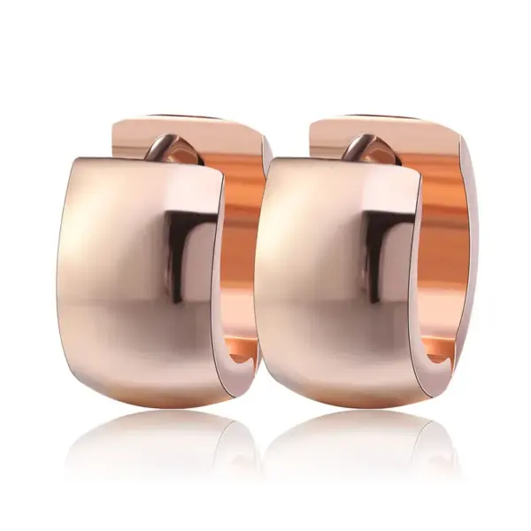 Wholesale PVD Coated 18K Gold Real Gold Plated Solid Color 201 Stainless Steel Fashion Waterproof Non Tarnish Earrings