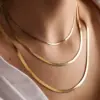 PVD Coated Real Gold Plated Solid Color 304 Stainless Steel Simple Style Streetwear Waterproof Non Tarnish 304 Stainless Steel Necklace