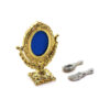 Wholesale 1:12 doll house accessories dollhouse simulation mini mirror makeup mirror retro Golden
