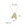 26 English Letters Pendant Necklace Copper Micro Inlaid Zircon Balloon Letter Collarbone Necklace