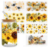 Wholesale Butterfly sunflower printing 16oz Cup UV DTF Wraps,