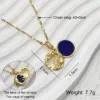 Ion Plating (IP) 18K Gold Plated Star Moon 304 Stainless Steel Copper Marine Style Classic Waterproof Non Tarnish Pendant Necklace