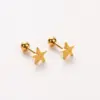 Wholesale PVD Coated Real Gold Plated 14K Gold Letter Heart Shape Wings 304 Stainless Steel Basic Modern Style Simple Style Waterproof Non Tarnish Ear Studs