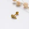 Wholesale 1 Piece Sweet Simple Style Geometric Wings Butterfly Plating Inlay Copper Zircon Cartilage Earrings