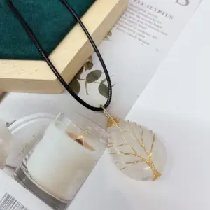 White Crystal Gold / Lucky Tree Water Drop (Light Pendant) 11.5G