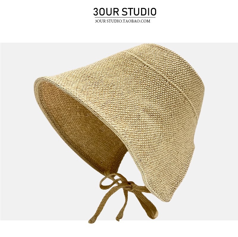 Wholesale Japanese cotton and linen straw sun hat women's spring and summer lace- retro Korean style Lolita big brim riding sun hat