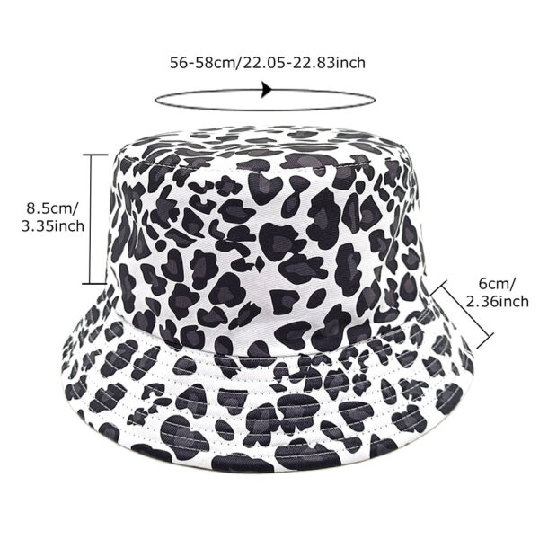 Wholesale European and American Best Selling Leopard Print Double-Sided Fisherman Hat Women's Street Fashion Printed Basin Hat Spring and Summer Outdoor Sunshade Hat Fashion