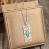 Wholesale Bohemian vintage style turquoise pendant necklace