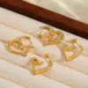 Wholesale 1 Pair Cute Basic Simple Style Irregular Heart Shape Plating 304 Stainless Steel 18K Gold Plated Earrings