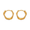 Wholesale Mystery High Quality Twist Ring Ear Buckle Cold Wind Simple Earrings Stainless Steel PVD Electroplated 18K True Gold Jewelry