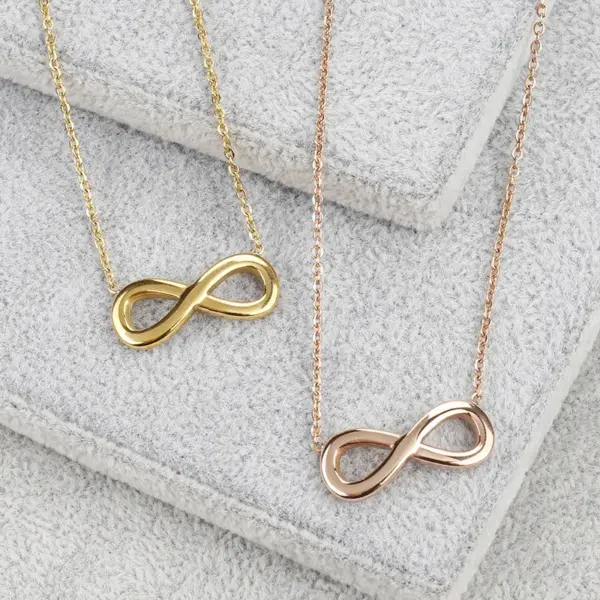 Wholesale Basic Infinity Titanium Steel Plating Pendant Necklace