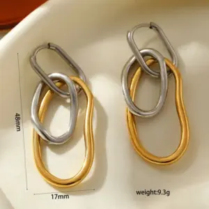 Irregular Ring Chain Earrings