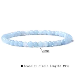 4mm Imitation Aquamarine / 19cm