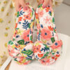 Wholesale All-season ins Flower Thickeneded Fabric Cloth-soled Slippers Indoor Home Silent Soft-soled Non-slip Floor Slippers
