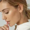 Wholesale PVD Coated Gold Plated Water Droplets 304 Stainless Steel Simple Style Waterproof Non Tarnish 304 Stainless Steel Ear Studs