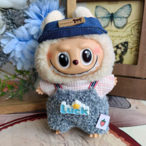 LBB-55 Blue Lucky Set / Labubu is wearable in its first, second, and third generations.