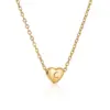 Fashion Letter Stainless Steel Gold Plated Pendant Necklace