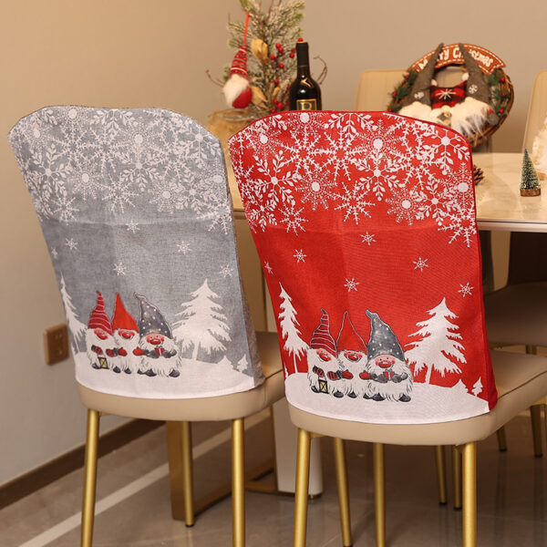 Wholesale Christmas Cartoon Forest Snowflake Chair Cover Creative