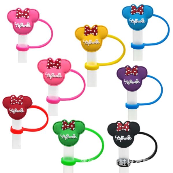 Wholesale Cute cartoon straw cap 8/10mm creative personality water c straw plug straw dust cover in stock