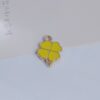Wholesale Lucky Four-leaf Clover Oil Dropping Alloy Charms