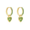 Wholesale 1 Pair Ig Style Streetwear Round Water Droplets Heart Shape Plating Inlay Copper Zircon White Gold Plated Gold Plated Drop Earrings