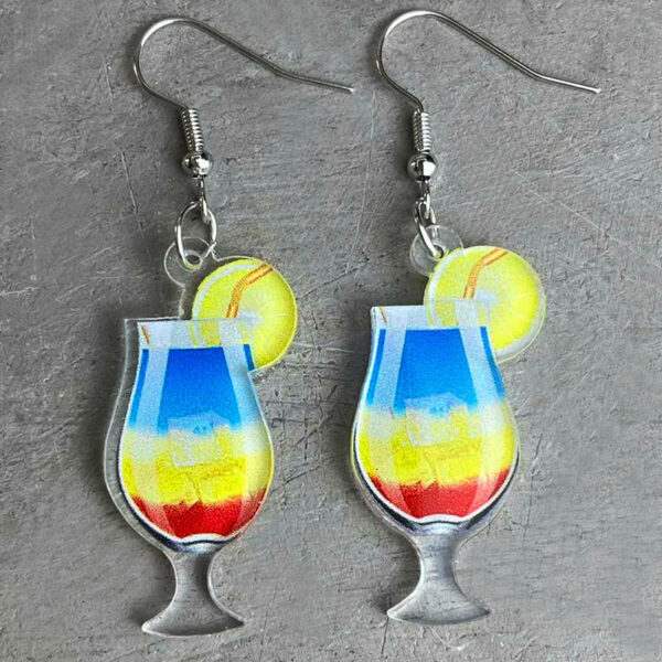 Wholesale Fun Holiday Drink Acrylic Earrings