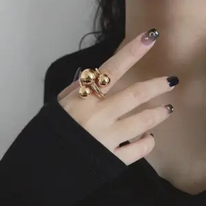 Planet Index Finger Ring Gold / Adjustable Opening