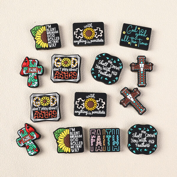 Wholesale Faith silicone beads