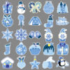 Wholesale 50pcs/pack blue winter cartoon Christmasstickers