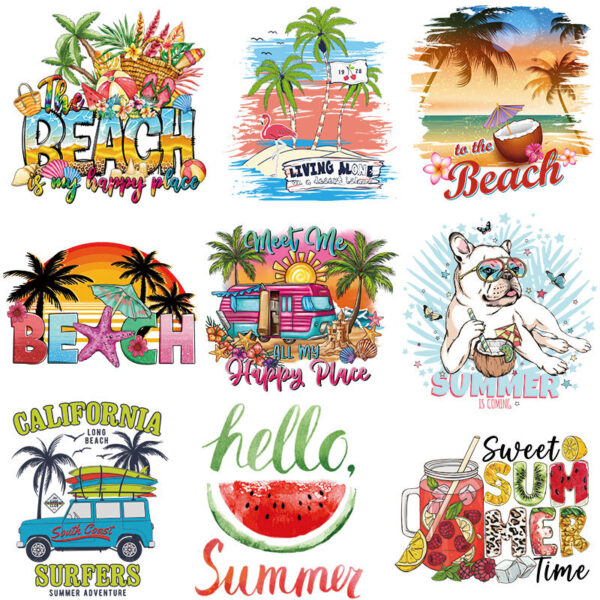 Wholesale Summer Cartoon Heat Transfer