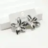 304 Stainless Steel Flower Ion Plating (IP) Golden Plated Elegant Retro Commute Waterproof Non Tarnish Gold Silver Ear Studs