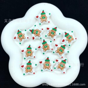 Wholesale Gingerbread Man Star Beads