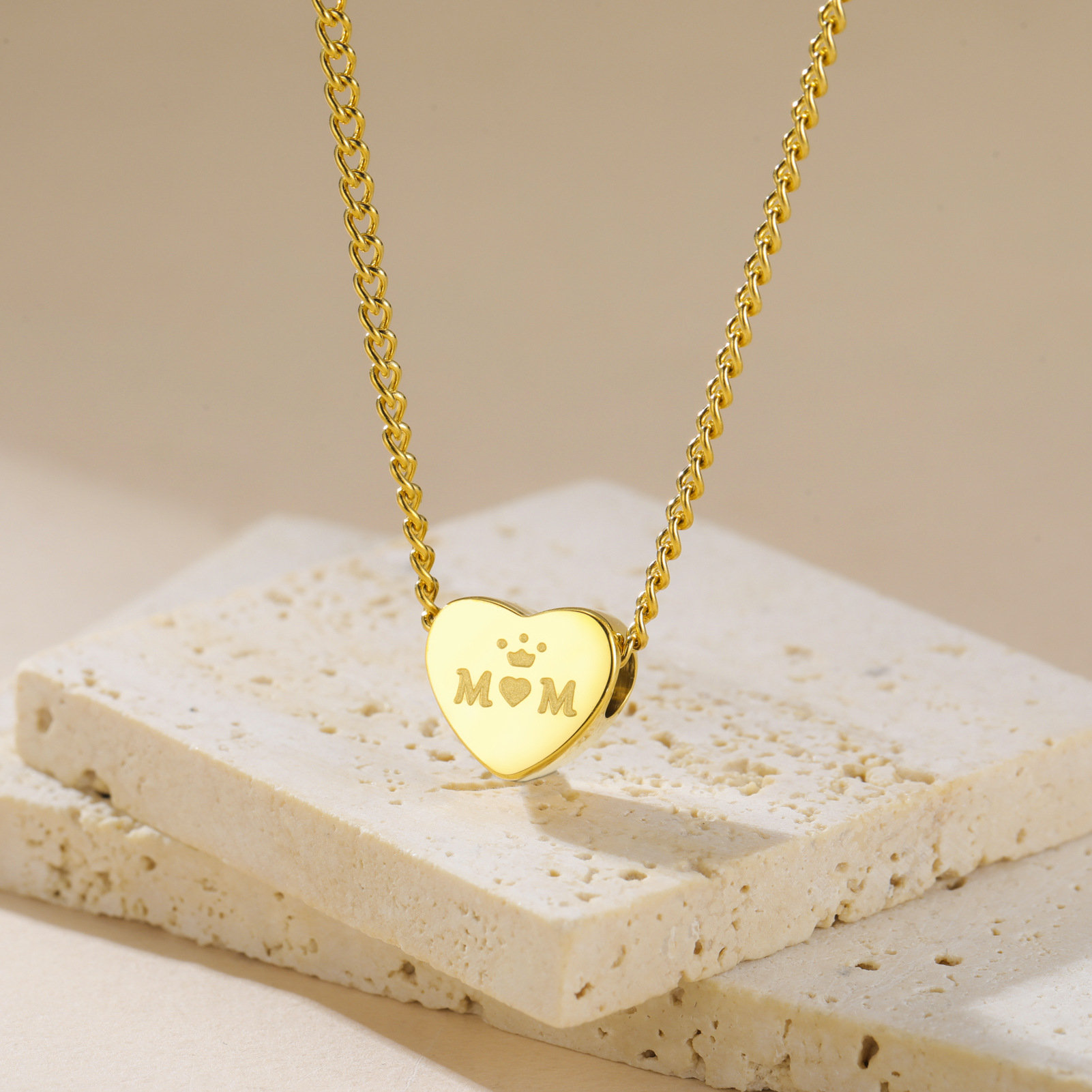 Wholesale Cross-Border Hot Selling Stainless Steel Cut Love Necklace Titanium Steel Home Jewelry Gift for Relatives and Lovers Holiday Gifts