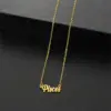 PVD Coated 18K Gold Real Plated Letter Constellation 201 Stainless Steel Basic Simple Style Commute Waterproof Non Tarnish Pendant Necklace