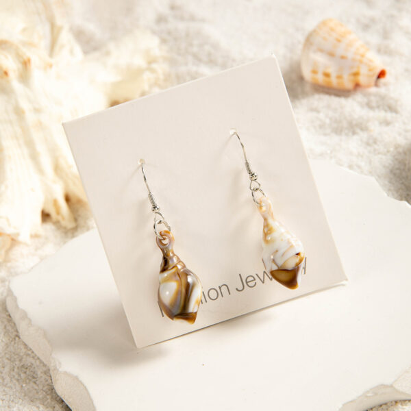 Wholesale European and American Cross-border Summer Beach Wind Irregular Acrylic Starfish Earrings Distinctive Small Shellfish Pendant Earrings for Women