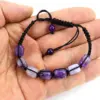 Wholesale Ethnic Style Square Natural Stone Braid Bracelets