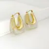 Wholesale 1 Pair Modern Style U Shape Irregular Plating Copper 18k Gold Plated Earrings
