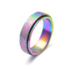 oly-a1b2ed565d31d2fbdb02646290264011 Wholesale e-commerce neutral simple light luxury wind frosted pearl sand rotatable titanium steel decompression ring hand jewelry fashion