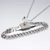 Fashion Creative Cole Lock Titanium Steel Bracelet Necklace Suit
