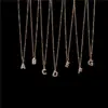 Wholesale Jewelry Fashion Letter Copper Diamond Necklace