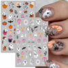 Wholesale Halloween cartoon ghost pumpkin lantern spider web nail stickers nail stickers