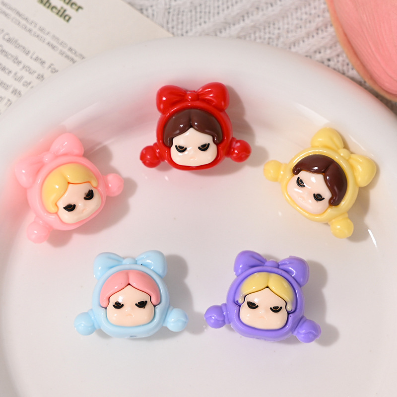 Wholesale Rubber Bead Cartoon Girl Beads